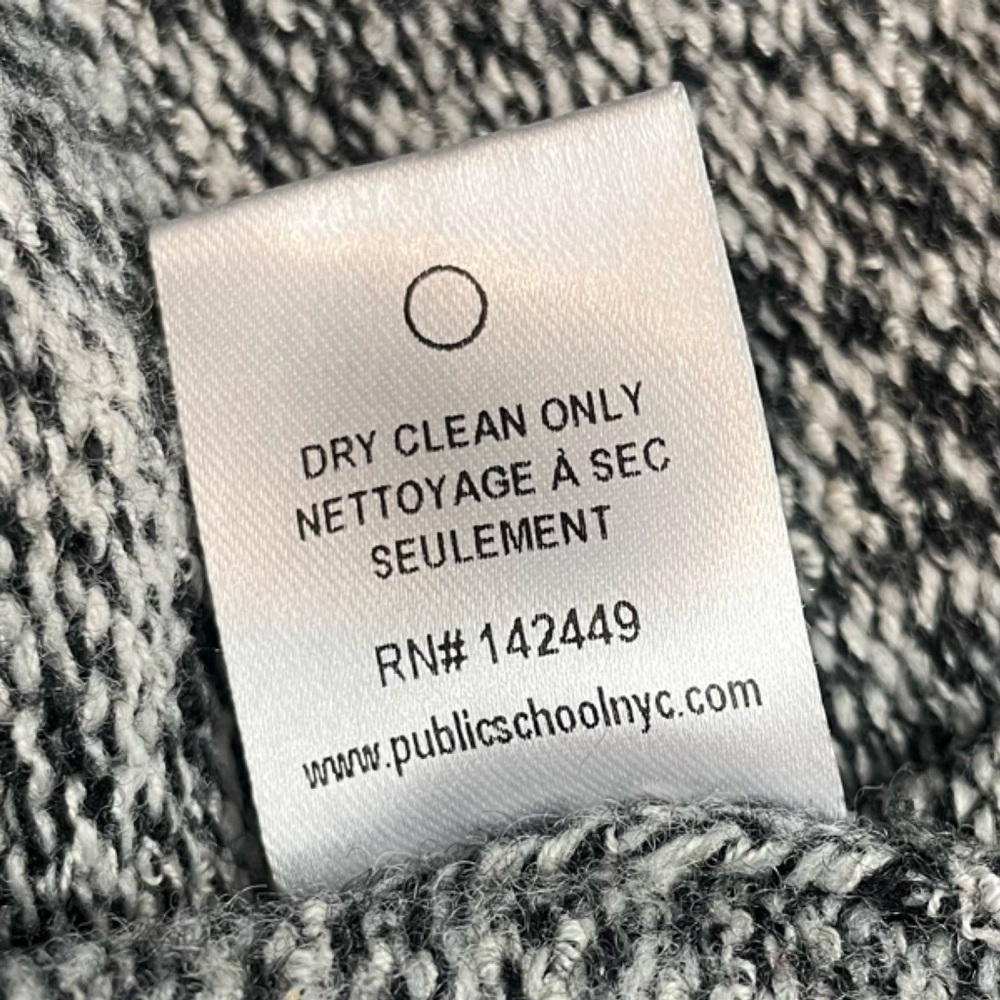 PUBLIC SCHOOL • NY Sana Black/Grey Colorblock Cropped Crewneck Knit Sweater, M - Picture 15 of 16